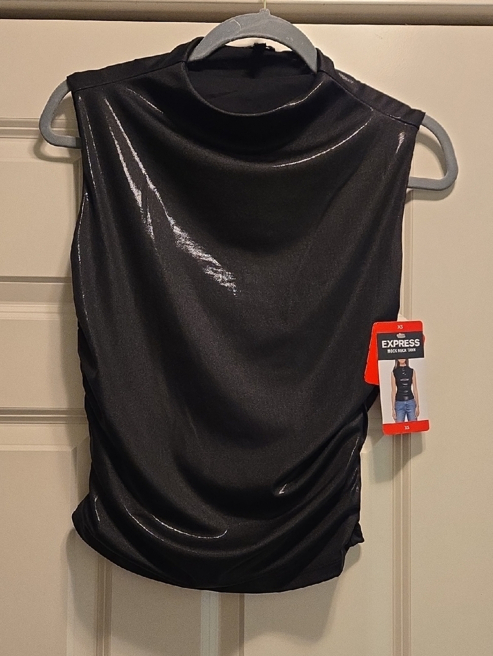 Express Black Sleeveless Mock Neck Tank Top
